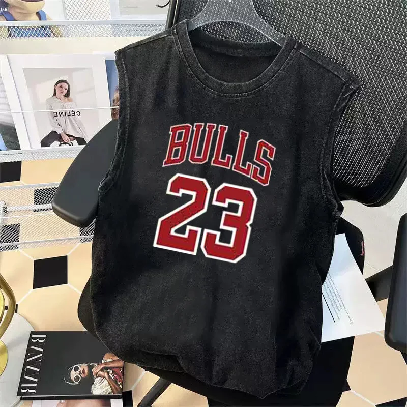 Streetwear Brand Y2K - T-shirt graphique surdimensionné sans manches pour