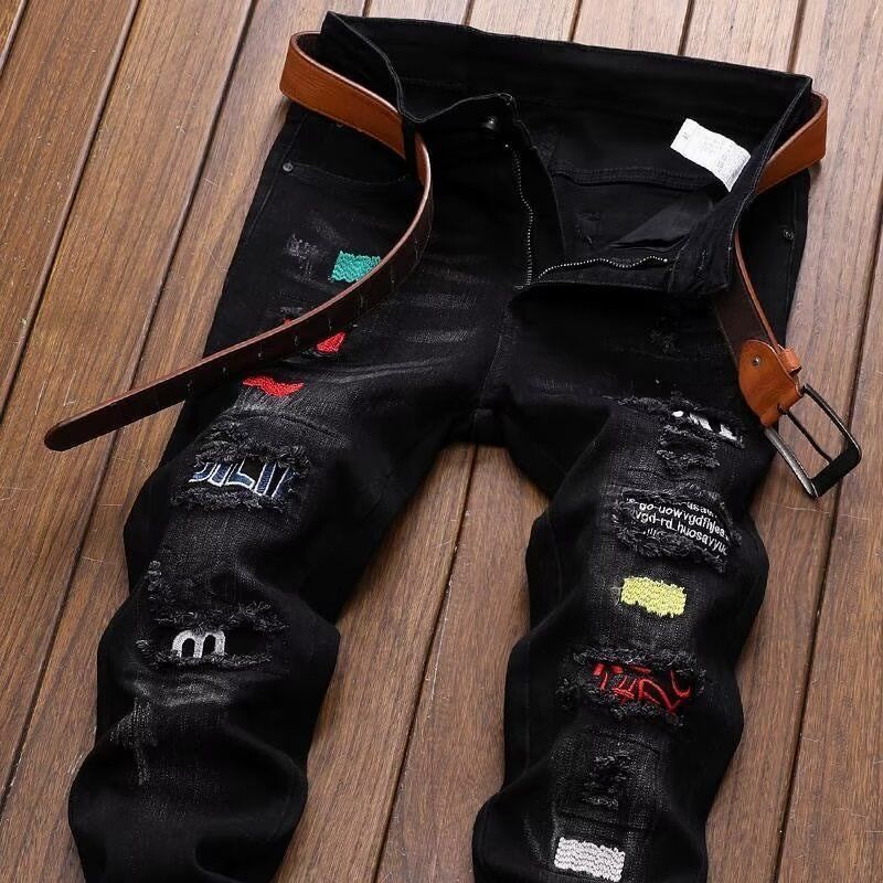Streetwear Brand Designs - Mode coréenne Streetwear marque déchiré jean