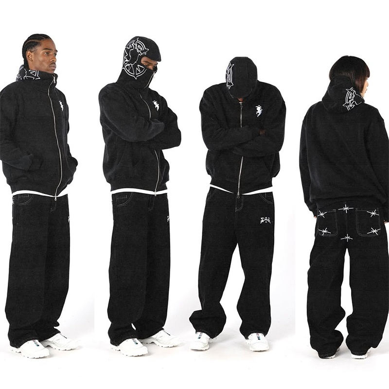 Streetwear Brand Y2K - Sweat à capuche Streetwear graphique brodé