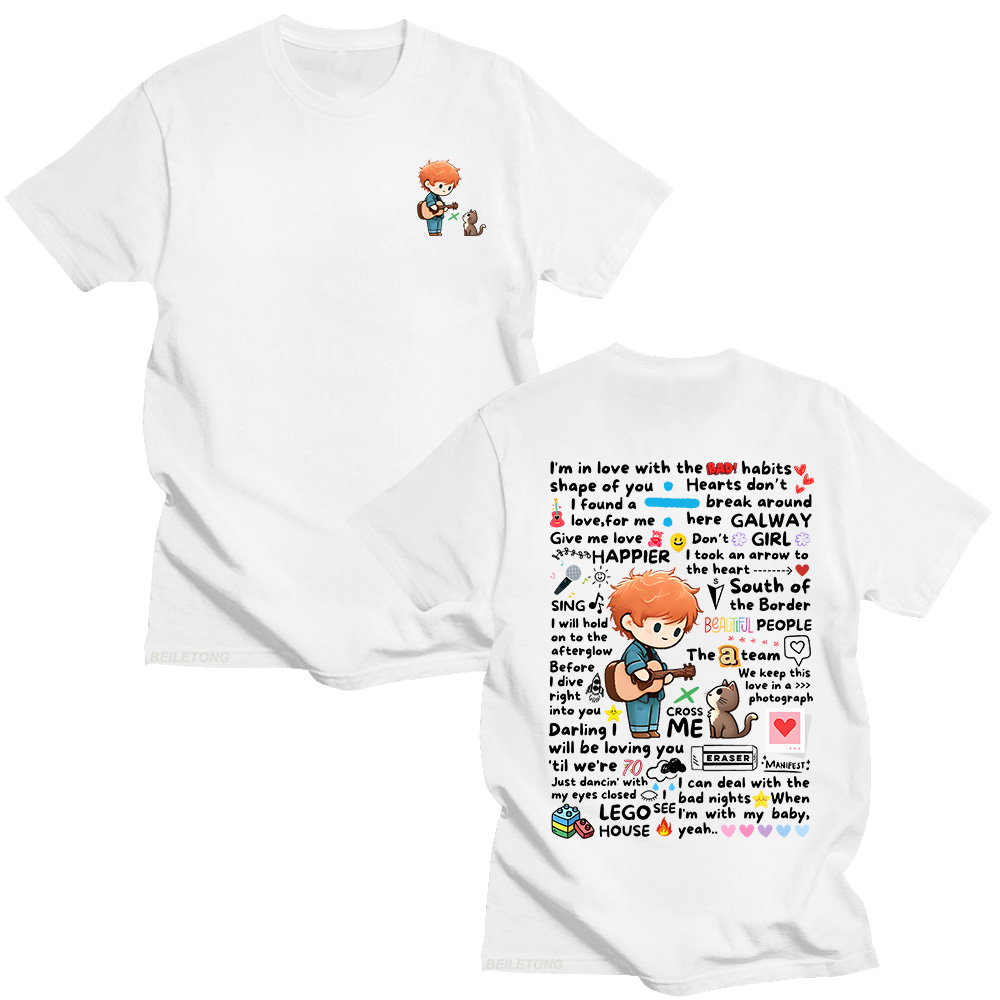 Ed Sheeran Graffiti motif t-sh - Streetwear Brand Y2K avis et prix