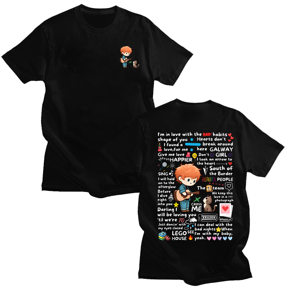 Ed Sheeran Graffiti motif t-sh - Streetwear Brand Y2K avis et prix