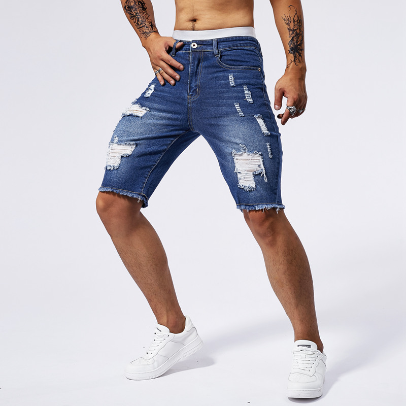 Short en Denim déchiré pour ho - Streetwear Brand Marketing avis et prix