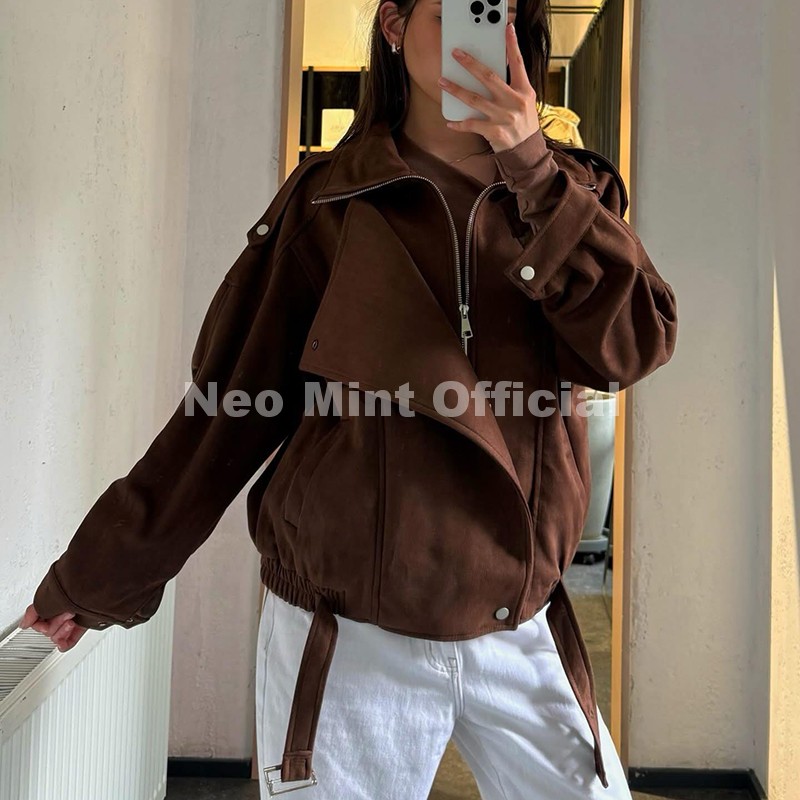 Nouvelle Veste en Daim Marron  - Streetwear Brand Designs avis et prix
